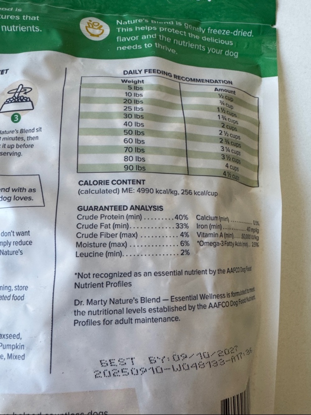 DR. MARTY Nature's Blend Biologically Balanced Nutrition Freeze-Dried Dog Food - Picture 4 of 11
